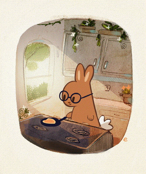 petitpoulailler: “everydaylouie: Breakfast Bunny ”